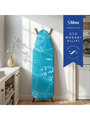 Silva Ütü Masası Bezi %100 Pamuk Turkuaz 50 x 140 cm Sağlıklı ve Etkili Ütüleme İçin