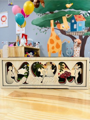 Çok Renkli Ahşap Dekoratif Hediye, Sevdiklere Özel Anneler Günü Sürprizi