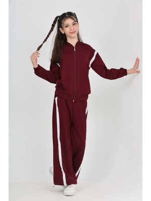 Toontoy Kız Çocuk Şerit Detaylı Eşofman Takım