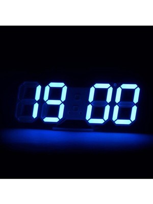 Renkli Dijital Tarih Göstergeli 28X10 cm Uzay Temalı Dekoratif Saat