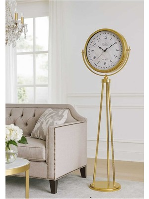 Şık ve Parlak Altın Dekoratif Saat ile Mekanınıza Zarafet Katın