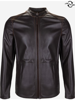 Valmenti Erkek Hakiki Deri Kahverengi Deri Mont 1000 032 Erk Derımont Y25 Kahve Dokme