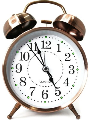 Işıklı ve Alarmlı Büyük Boy Metal Masa Saati, Şık ve Fonksiyonel Tasarım