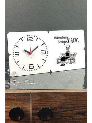 Şık Ahşap Masa Saati, Zarif ve Dayanıklı, Evinize Şıklık Katacak Tasarım