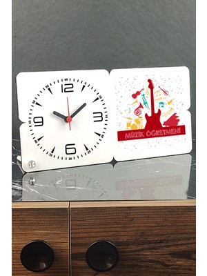 Ahşap Müzik Öğretmeni Masa Saati, Şık ve Kullanışlı Dekoratif Ürün