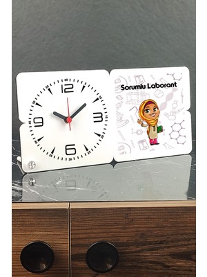 Doğal Ahşap Masa Saati, Şık ve Fonksiyonel Ev Dekoru Ürünü