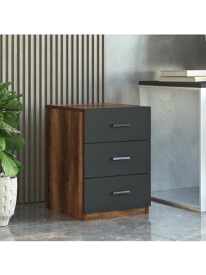 Bega C Ofis 3 Çekmeceli Keson Barok-Antrasit Beg3-Ba