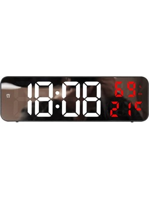 Kırmızı LED Nem Ölçer ve Alarm Saat, Duvar ve Masa Kullanımı Için Ideal