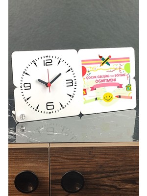 Çocuklar Için Renkli Ahşap Masa Saati, Gelişim ve Eğitim Destekli Eğlenceli Tasarım