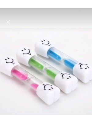 Renkli 9 cm Kum Saati, Gülen Yüz ve Neşeli Dişler, Boyunda 1 Dakika Zamanlayıcı