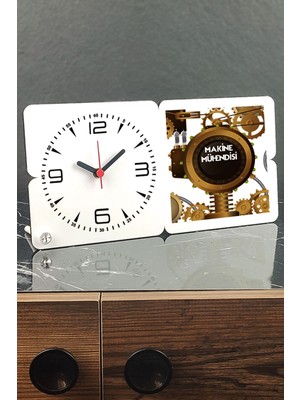 Ahşap Masa Saati, Siyah Renkli, Şık ve Zarif Tasarım