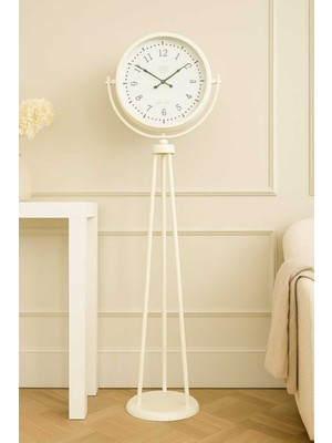 Ekru Dekoratif Saat, Şık ve Zarif Ev ve Ofis Dekorasyonu Için Ideal Seçim