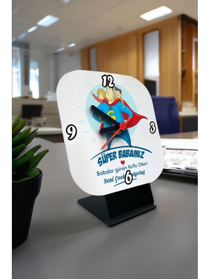 Büyük Babalar Günü Hediyesi, Yazılı Kare Masa Saati, Şık ve Anlamlı Hediye Seçeneği