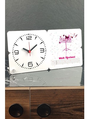 Ahşap Müzik Öğretmeni Masa Saati, Şık ve Doğal Tasarım