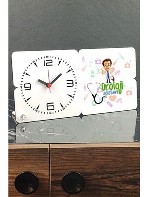 Şık Ahşap Masa Saati, Modern ve Zarif Tasarım, Ofis ve Ev Dekorasyonu Için