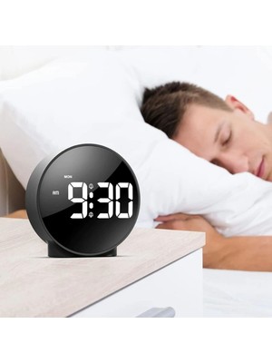 Modern Siyah LED Masa Saati, Şık ve Kullanışlı Ev ve Ofis Dekoru Için Ideal