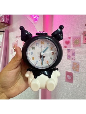 Sevimli Karikatür Kuromi Çocuklar Için Renkli Masaüstü Çalar Saat