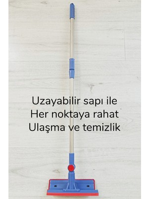 Royaleks Çok Amaçlı Cam Silme Fırçası - Silikon Uçlu Çekçek - Tüy Toplayıcı Döner Başlıklı