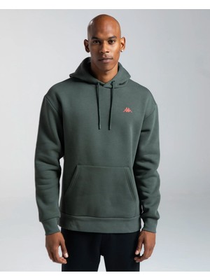 Kappa Authentic Fuji Erkek Haki Kapüşonlu Sweatshirt