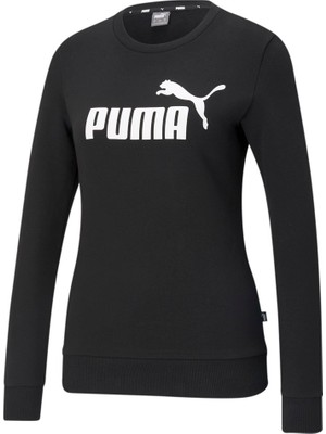 Puma Ess Logo Kadın Bisiklet Yaka Sweatshirt Siyah 58678601 S - Siyah