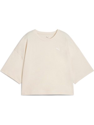 Puma Wardrobe Ess Kadın Oversized Kısa Tişört Rahat Kesim ve Şık Tasarım