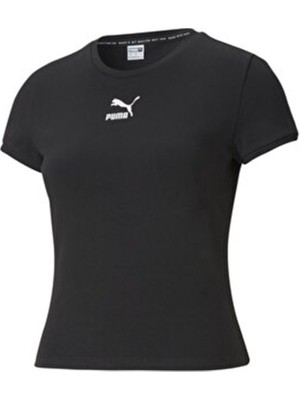 Puma Classics Fitted Tee Kadın Günlük Tişört 59957751 Siyah