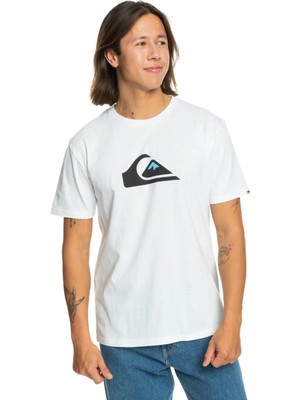 Quiksilver Comp Logo Erkek Beyaz Tişört