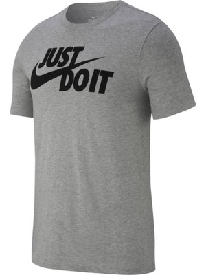 Nike M Nsw Tee Just Do It Swoosh Erkek Gri T-shirt - AR5006-063