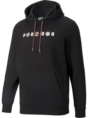 Puma As Graphic Hoodie Tr Erkek Siyah Sweatshirt - 53157701