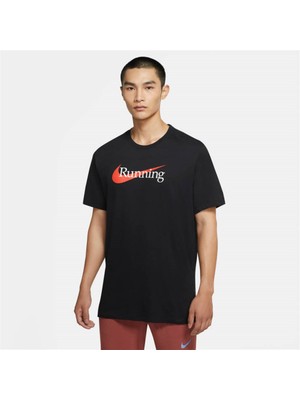 Nike U Nk Df Tee Hbr Erkek Siyah T-Shirt - CW0945-010