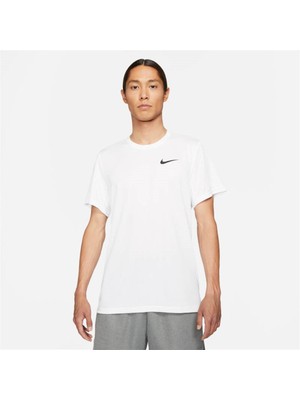 Nike M Nk Df Superset Top Ss Erkek Beyaz T-Shirt - CZ1219-100