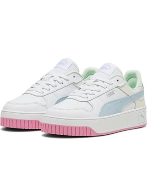 Puma Carina Street Kadın Beyaz Sneaker Nefes Alabilir Yapı ile Yürüyüş ve Spor İçin İdeal