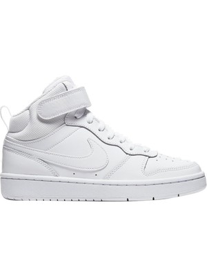 Nike Court Borough Mıd 2 (Gs) Çocuk Beyaz Koşu Ayakkabı  - CD7782-100