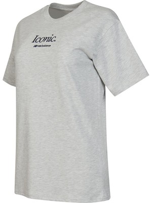 New Balance WNT3379 Gri Kadın Tişört