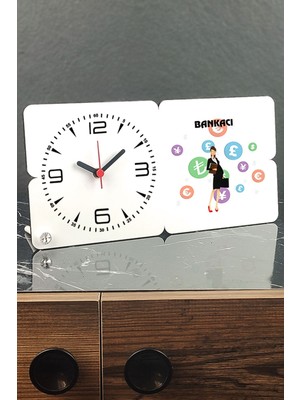 Rustik Ahşap Masa Saati, Zarif ve Şık Dekoratif Saat, Modern Tasarım