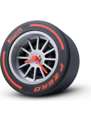 Kırmızı Renkli Tekerlek Şeklinde Şık ve Eğlenceli Saat