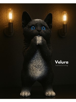 Velura Home & Living Smokin (Kedi) Biblo & Heykel & Büst & Figür