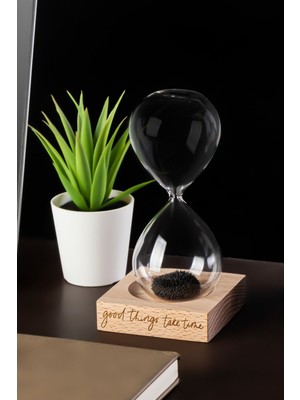 Şık Ahşap Manyetik Kum Saati, Dekoratif ve Zaman Ölçer Tasarım