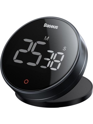 Manyetik Dijital Zamanlayıcı Çalar Saat, Füme Renk, Modern ve Kullanışlı Tasarım