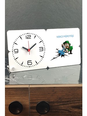 Şık Ahşap Masa Saati, Dekoratif ve Zarif Ofis Aksesuarı