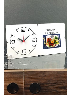 Şık Ahşap Masa Saati, Zarif ve Doğal Tasarım, Ev ve Ofis Dekoru