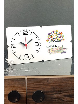 Şık Ahşap Masa Saati, Modern Tasarım, Dekoratif ve Işlevsel Saat