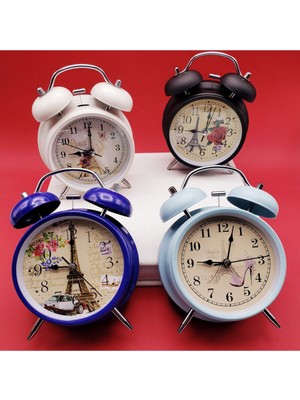 Çok Renkli Metal Alarmlı Saat, Şık ve Fonksiyonel Tasarım