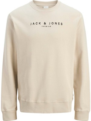 Jack & Jones JPRCCJAYSON SWEAT CREW NE Bej Erkek Sweatshirt