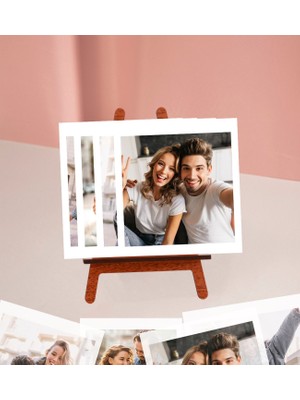 Kişiye Özel 6 Fotoğraflı Şövale Masaüstü Polokart Resim