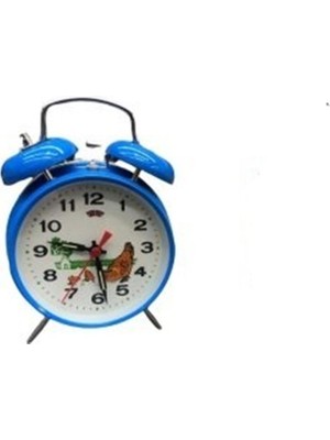 Nostaljik Metal Gövde Guguklu Masa Saati, Horoz Figürlü Çalar Saat, Şık Tasarım