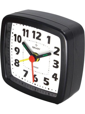 Şık Siyah Masa Üstü Çalar Saat, Modern ve Fonksiyonel Tasarım