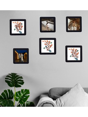 Kişiye Özel Fotoğraflı Aşk Tasarımlı Sök-Tak 6 Adet Masaüstü ve Duvar Çerçeve Seti