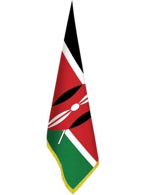 Asilmeydan Kenya Bayrağı - Ofis-Makam-Toplantı Odaları - Saçaklı Makam Bayrağı