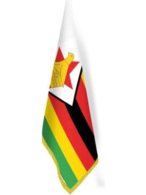 Asilmeydan Zimbabve Bayrağı -Ofis-Makam-Toplantı Odaları - Saçaklı Makam Bayrağı
